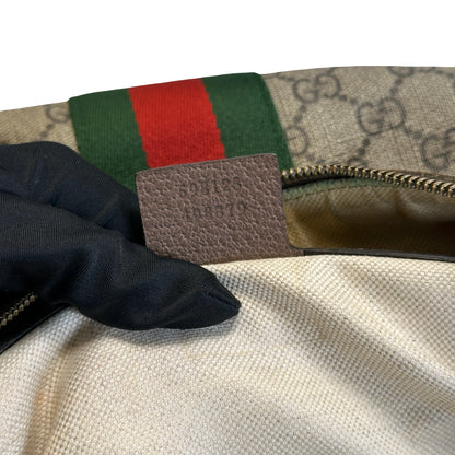 Used GUCCI GG Supreme Web Ophidia Shoulder Bag Beige Brown Green Red