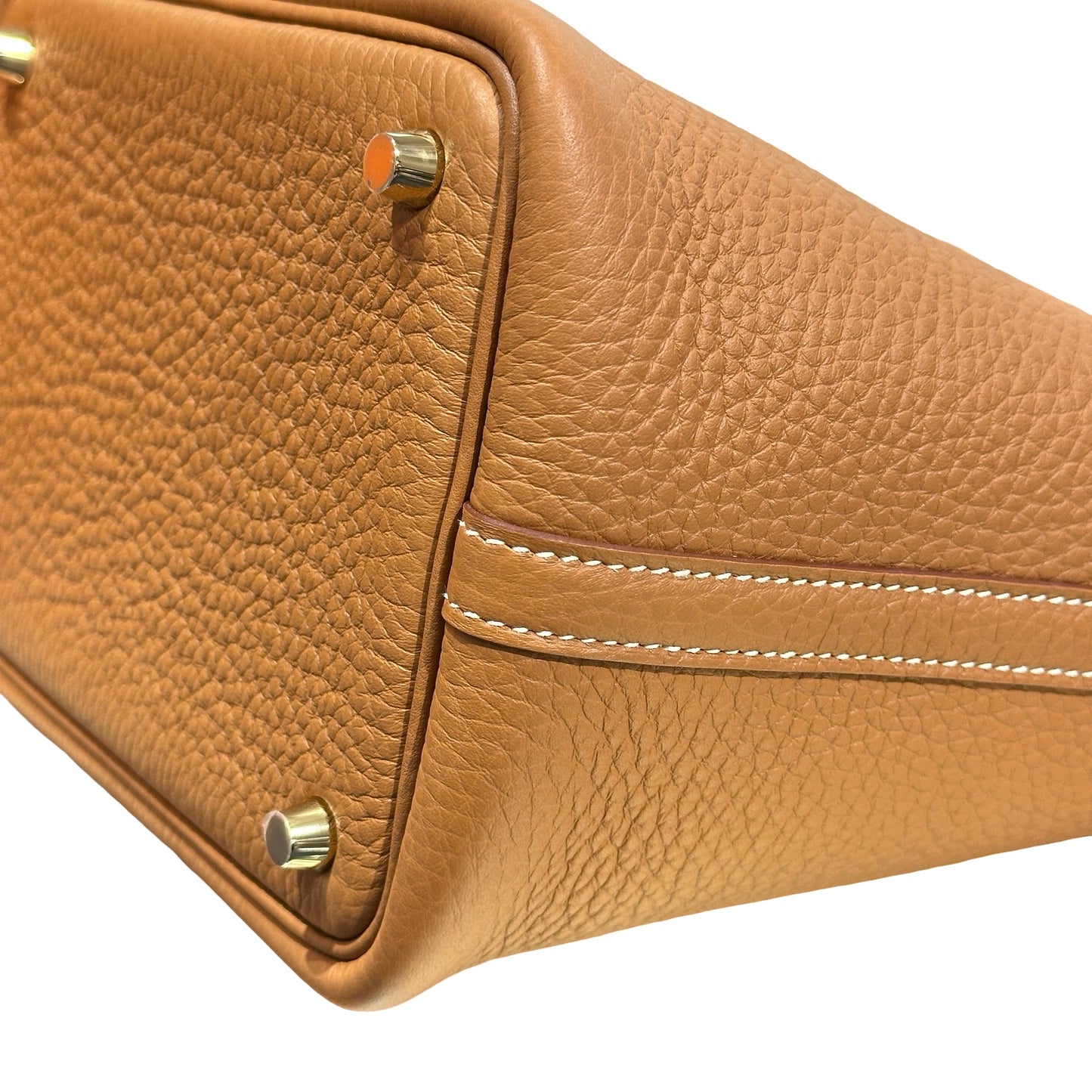 New HERMÈS Clemence leather TC Picotin 18 Bucket Bag Gold GHW
