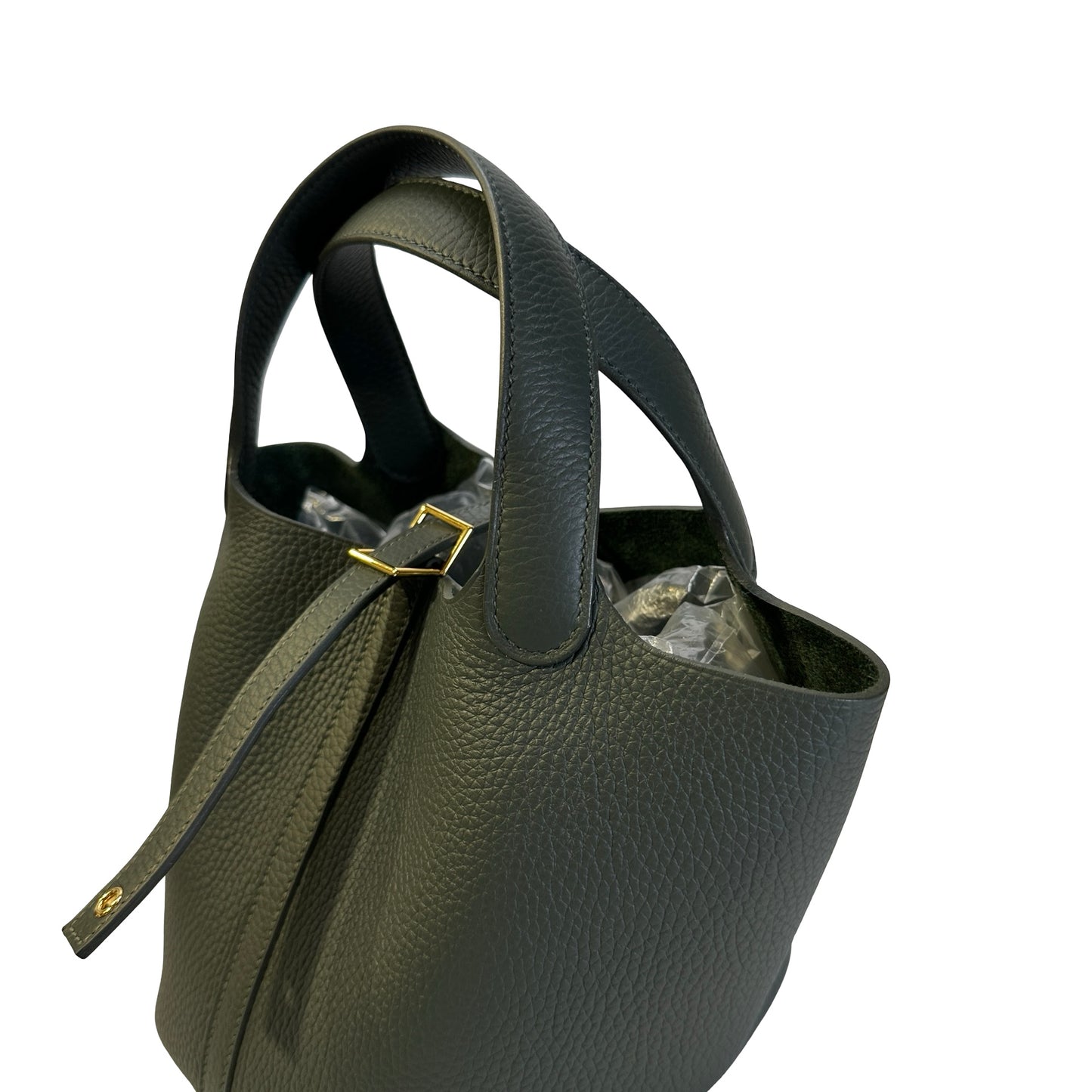 Used HERMES TC Picotin 18 Handbag Dark Green