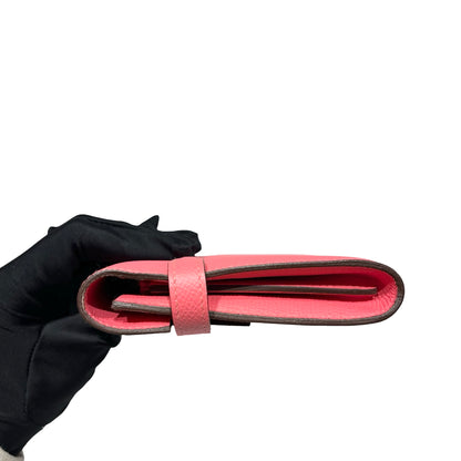 Used HERMÈS KELLY WALLET Wallet Pink PHW