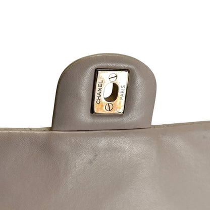 Used CHANEL Lambskin Flap Bag Chain Shoulder Bag Light Peach GHW