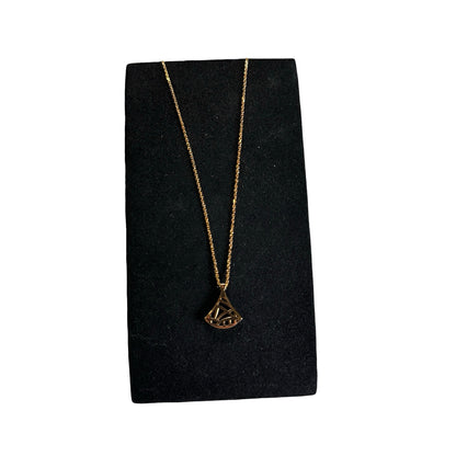 Used BVLGARI Onyx Diamond Divas' Dream Necklace Gold Black