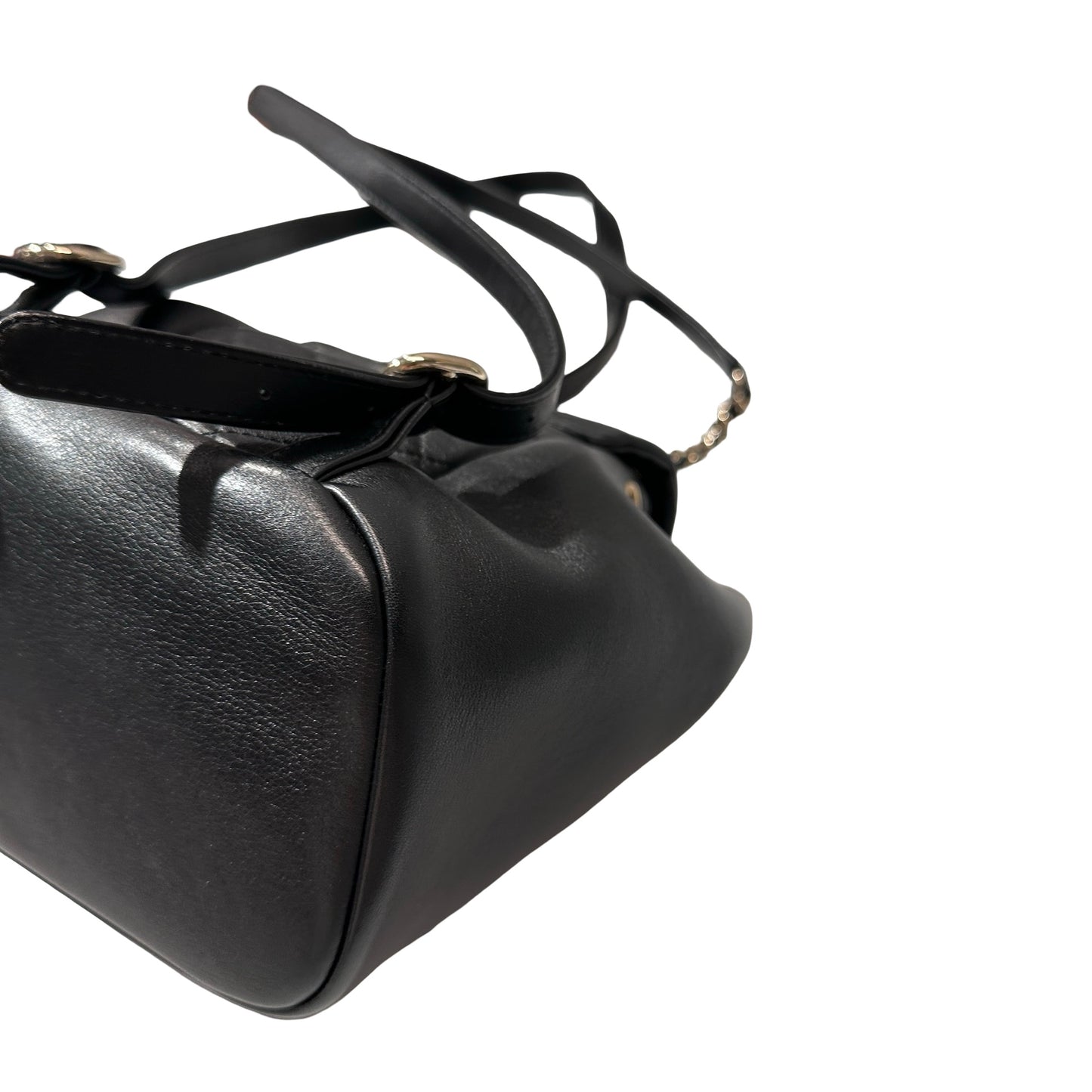 Used Chanel Calfskin Leather Small Duma Backpack Black GHW
