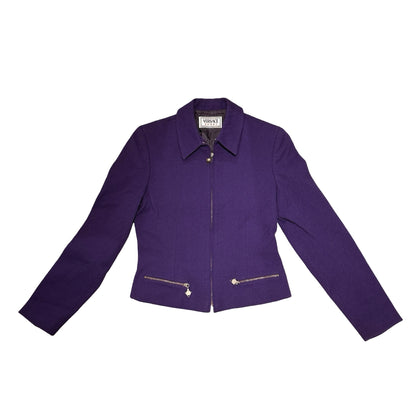 Used VERSACE Jacket Purple Jacket Jacket Purple