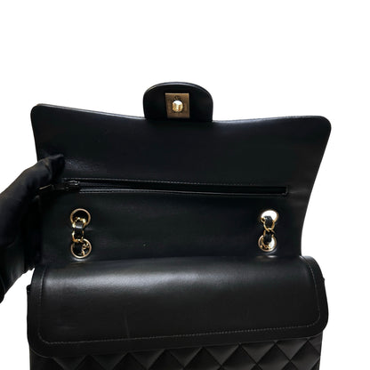 Used CHANEL Lambskin CF 25 Chain shoulder bag Black GHW