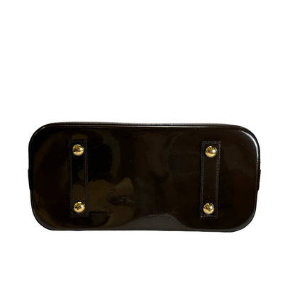 Used LOUIS VUITTON Monogram Vernis Alma Handbag Amarante