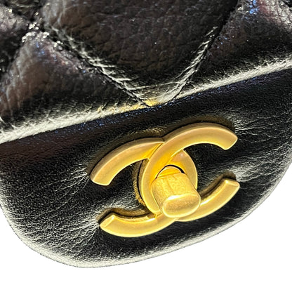 Used CHANEL Flap Shoulder Bag Black GHW