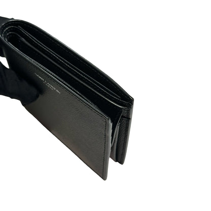 Unused SAINT LAURENT Calfskin Leather YSL PORTEFEUILLE HOMME(128Y)SL Wallet Black