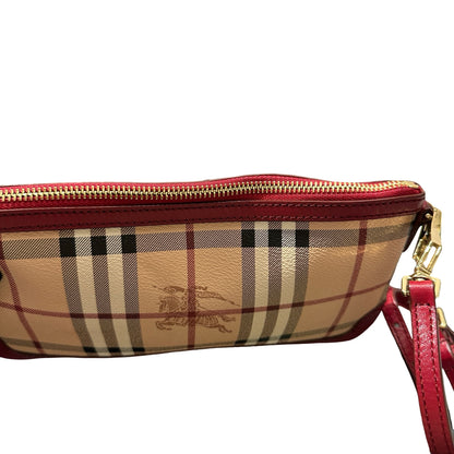 Used BURBERRY Cross body Cross Body Bag Red Beige GHW