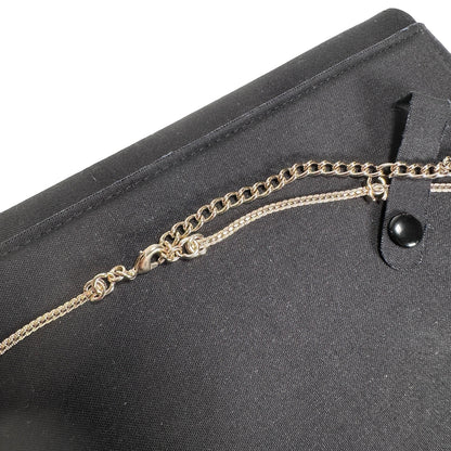 Used CHANEL 14 logo CC Logo Chain Necklace Gold