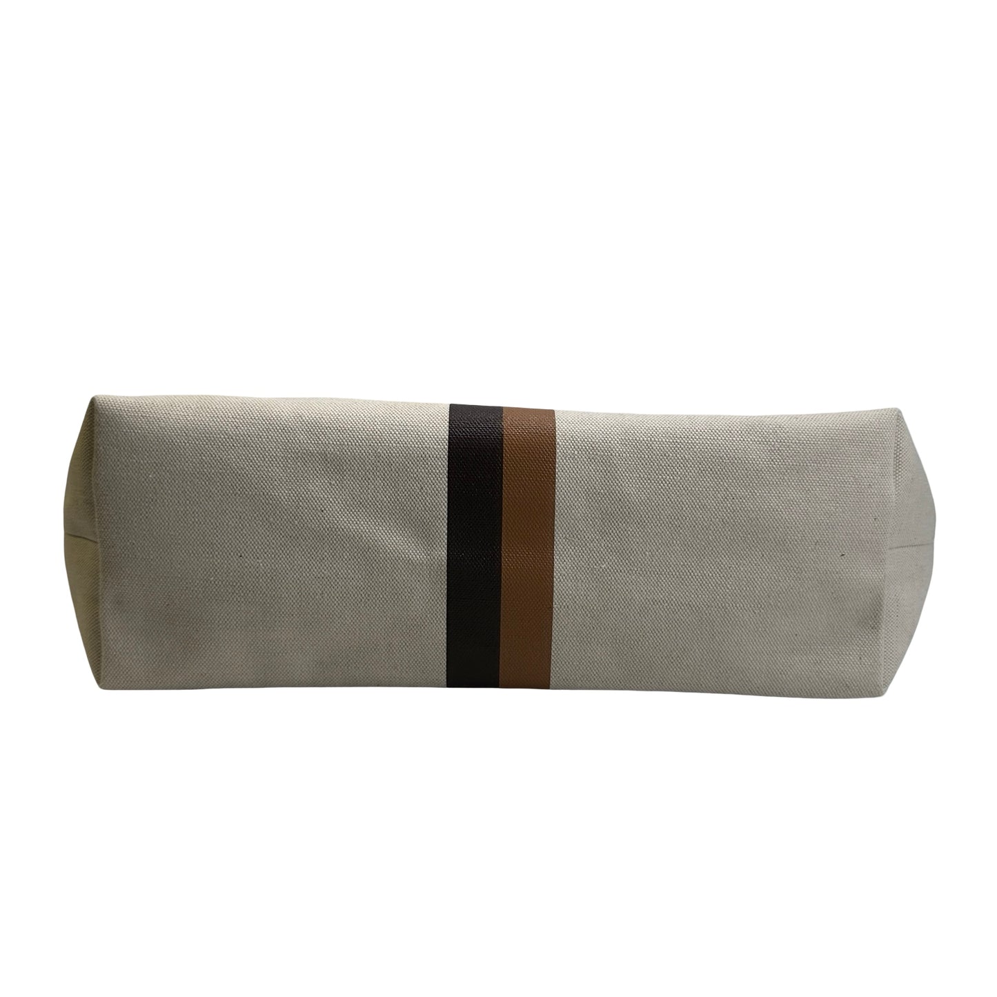 GOYARD Logo Stripes Toiletries Bag Pouch Beige Brown Black