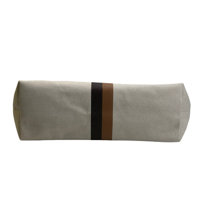 GOYARD Logo Stripes Toiletries Bag Pouch Beige Brown Black
