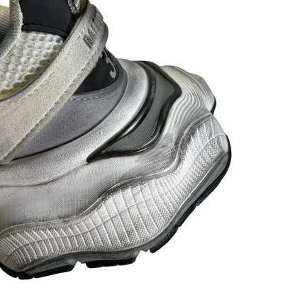 Used BALENCIAGA Mesh Nylon Runner Sneakers White Black Silver