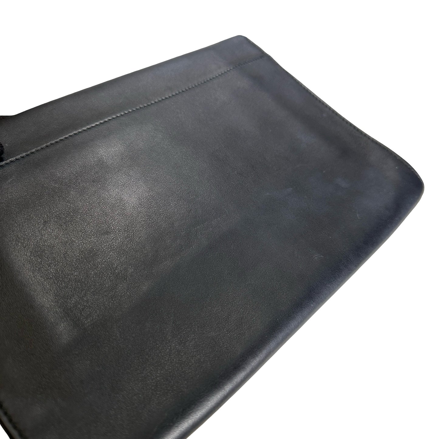 Used DIOR Leather Diorama Clutch Black Pink PHW