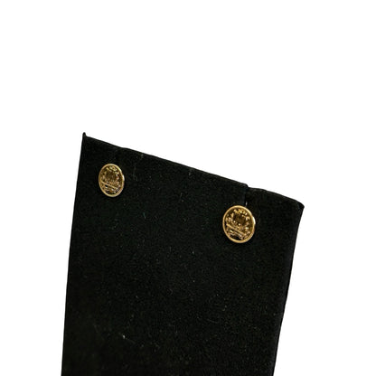 Brand New HERMES Ex Libris Earrings Gold