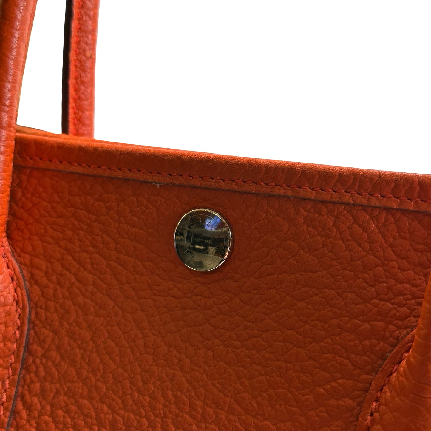 Used HERMES Negonda Garden Party Tote Bag Orange