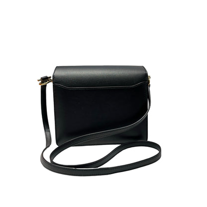 Used HERMÈS Calfskin Leather Roulis mini Shoulder Bag Black GHW