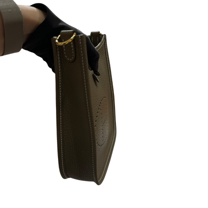 Brand New HERMES Clemence Evelyne Crossbody Bag Etoupe