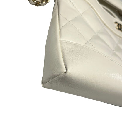 Used CHANEL 31 Nano Shoulder Bag White GHW