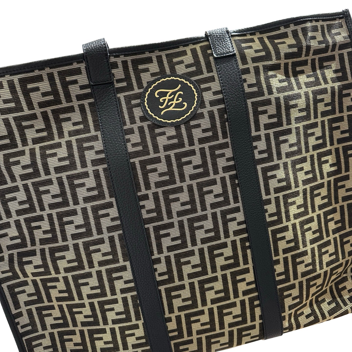 Used FENDI Travel Bag Multi colour Brown Gold