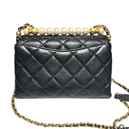 Used CHANEL Shoulder Bag Black GHW