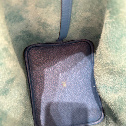 Used HERMÈS TC Picotin 22 Handbag Blue PHW