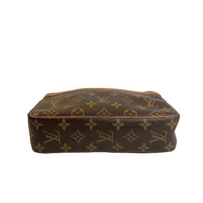 Used LOUIS VUITTON Monogram Canvas Monogram Trocadero Crossbody Bag Brown
