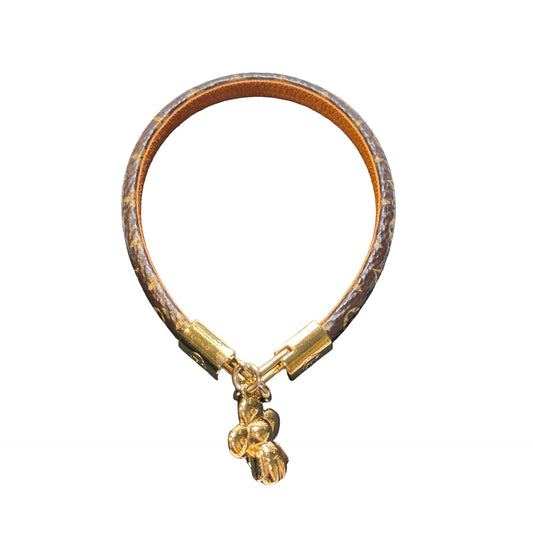 Used LOUIS VUITTON Monogram coated canvas Bracelet Jewellery Brown GHW