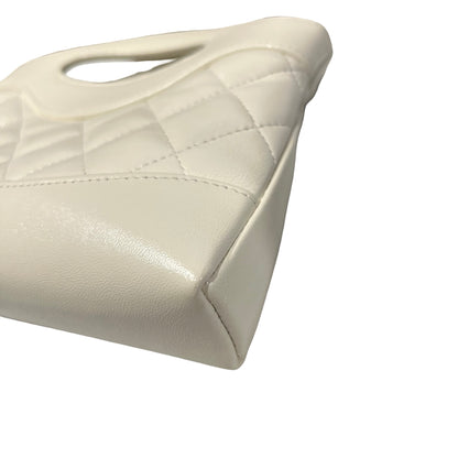 Used CHANEL 31 Nano Shoulder Bag White GHW