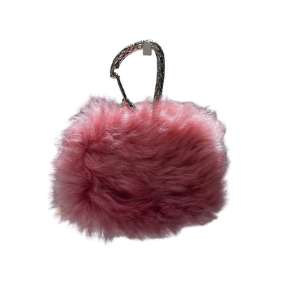 New CHANEL Lambskin Leather Shearing Jewel Hook Card Holder Pouchette Pink PHW