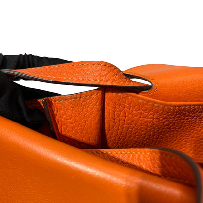 Used HERMÈS Halzan Shoulder Bag Orange (93)