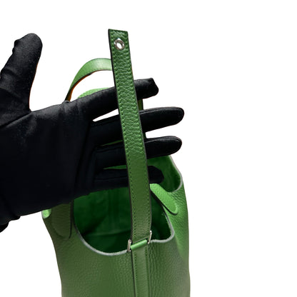 Brand New HERMES Clemence Picotin Lock Bucket Bag Green