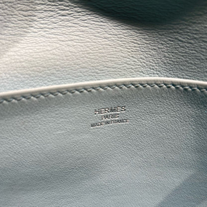 Used HERMÈS Mini Halzan Shoulder Bag Light Blue PHW