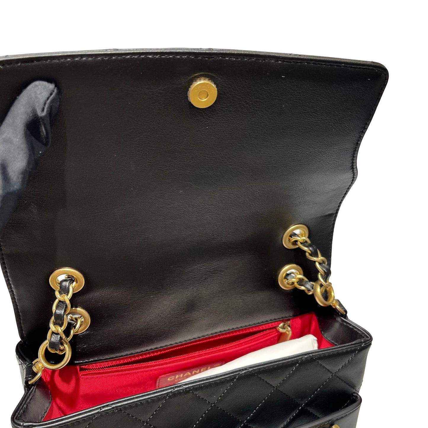 Used CHANEL Cross Body Bag Black GHW