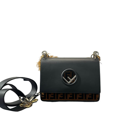 Used FENDI Calfskin Leather Two Way Shoulder Bag