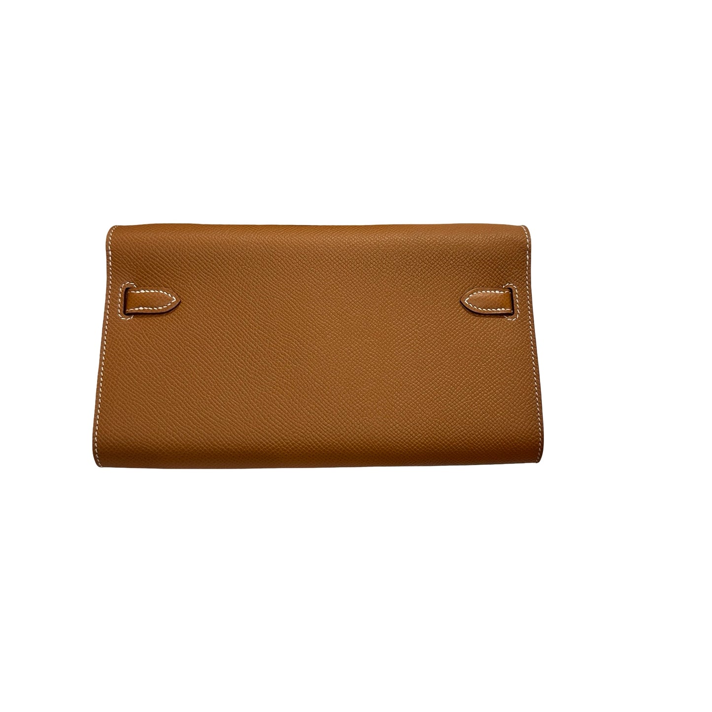 Used HERMÈS Epsom Leather KELLY. TO GO Cross Body Bag Gold (37) GHW