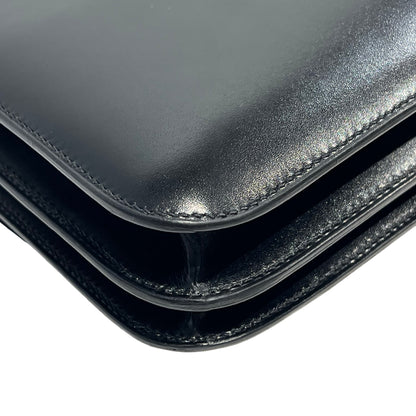 Used HERMES Solid color Constance Shoulder Bag Black