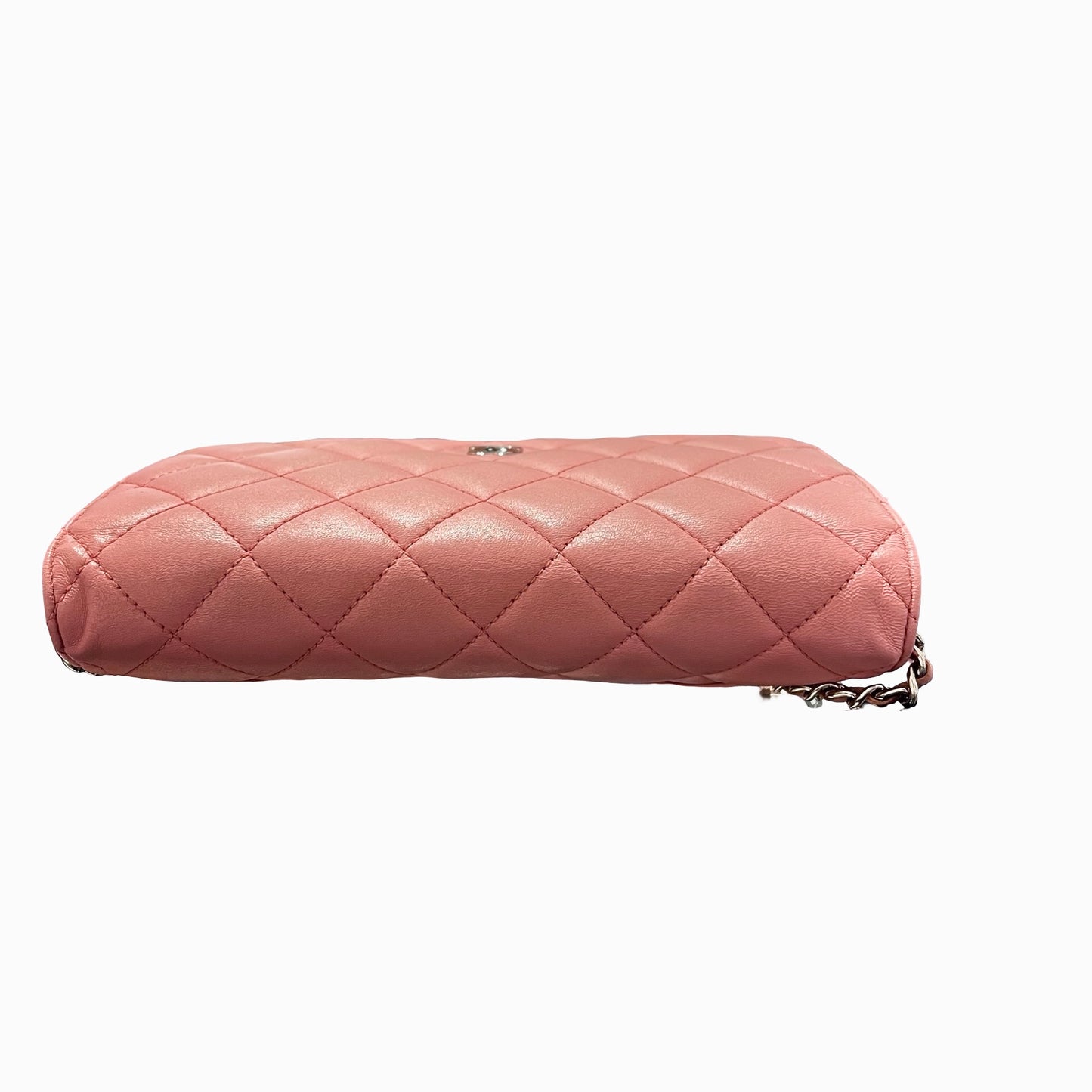 Used CHANEL Lambskin WOC Shoulder Bag Pink PHW