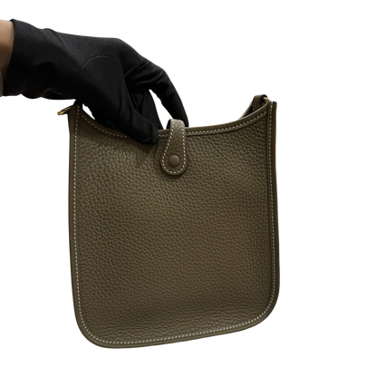 Brand New HERMES Clemence Evelyne Crossbody Bag Etoupe