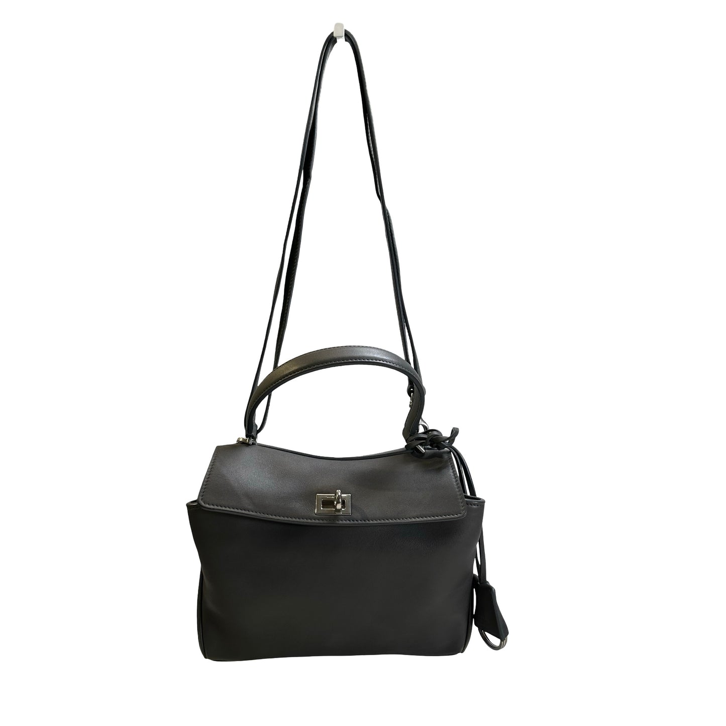 Used BALENCIAGA Leather Shoulder Bag Shoulder Bag Grey
