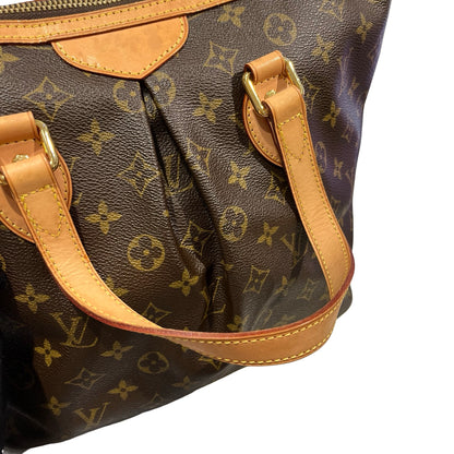 Used LOUIS VUITTON CANVAS PALERIMO Shoulder Bag BROWN GHW