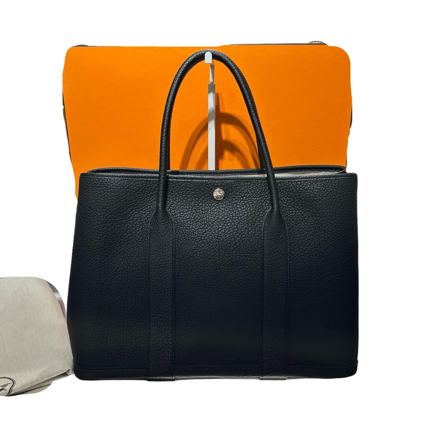 Used HERMÈS GP36 Handbag Black PHW