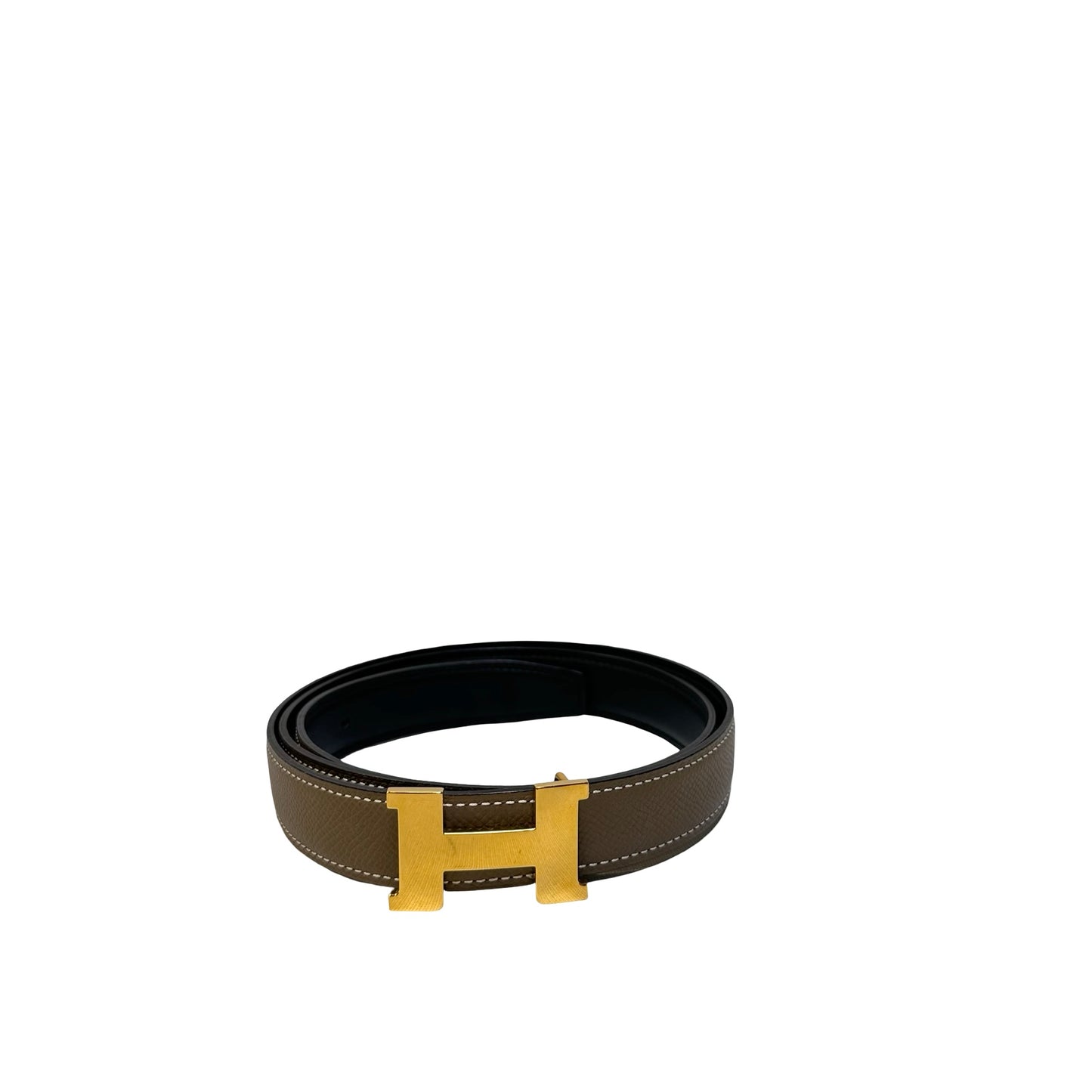 Used HERMES Solid Constance Belt Belt Etoupe GHW