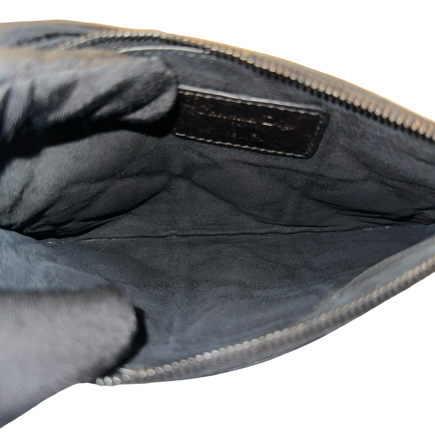 Used DIOR Lambskin Leather SO BLACK TOUJOURS MEDIUM Shoulder Bag Black