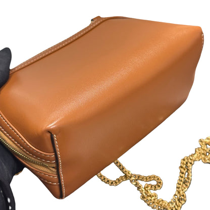 Used CÉLINE Clutch On Chain Shoulder Bag Brown GHW