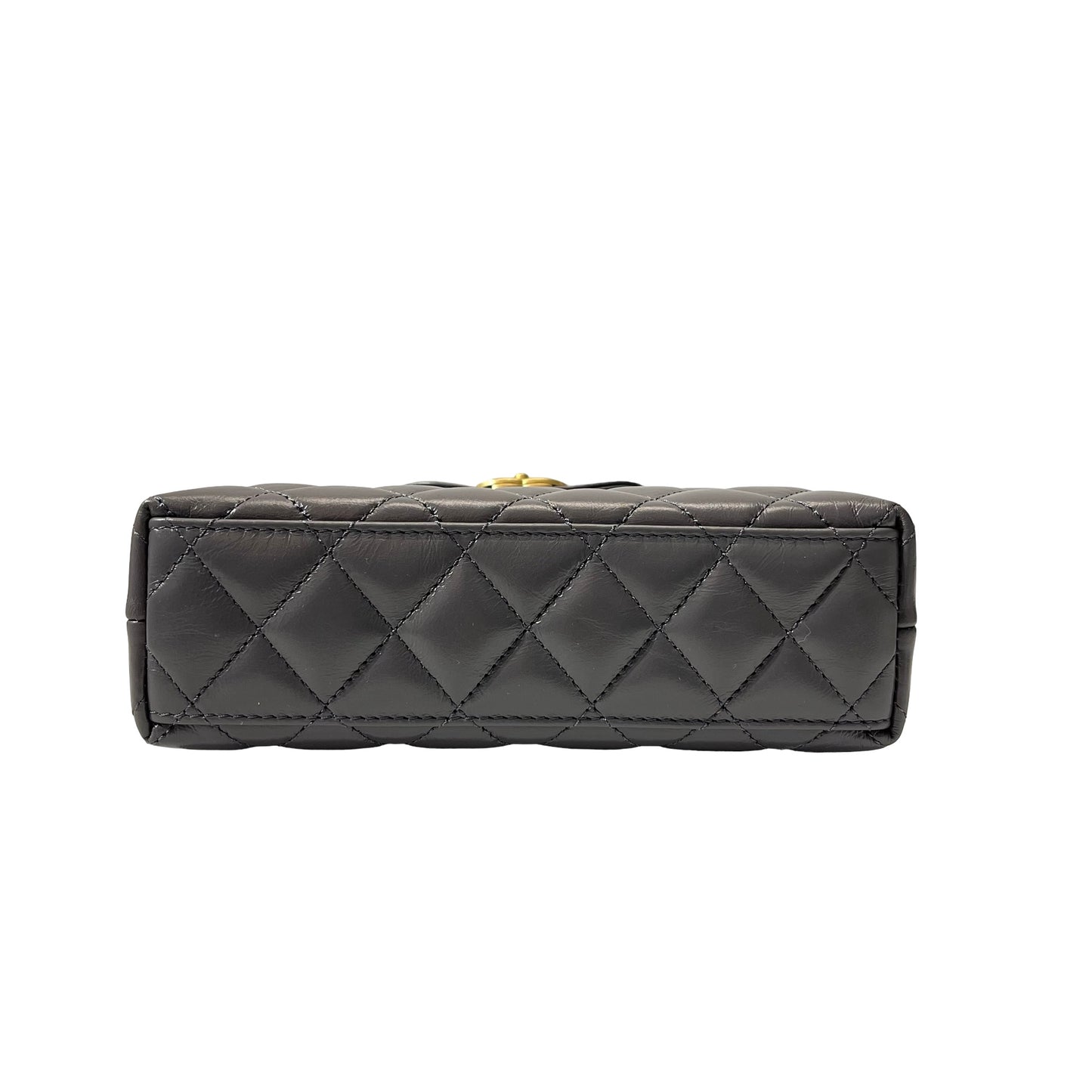 Unused CHANEL KELLY Cross Body Bag Grey GHW