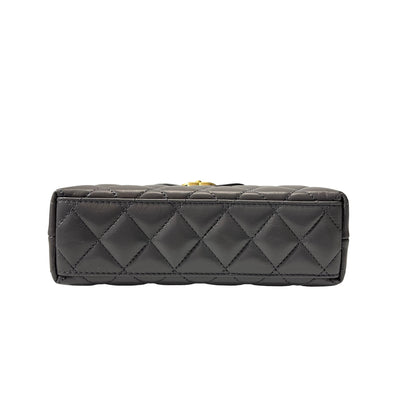 Unused CHANEL KELLY Cross Body Bag Grey GHW