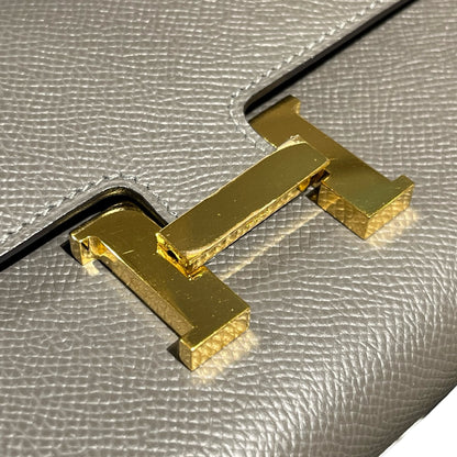 Used Hermès Constance Shoulder Bag Grey GHW