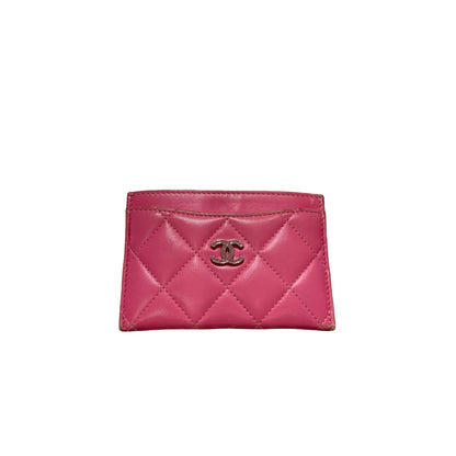 Used CHANEL Card Holder Card Holder Pink PHW