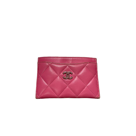 Used CHANEL Card Holder Card Holder Pink PHW